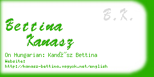 bettina kanasz business card